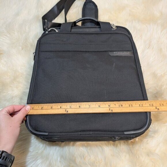 BRIGGS & RILEY 07-BB107 VERTICAL BLACK NYLON LAPTOP BRIEFCASE BAG Travel - Picture 4 of 16